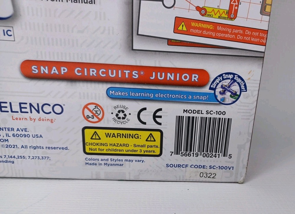Snap Circuits Junior Set Electronics Toy Elenco New