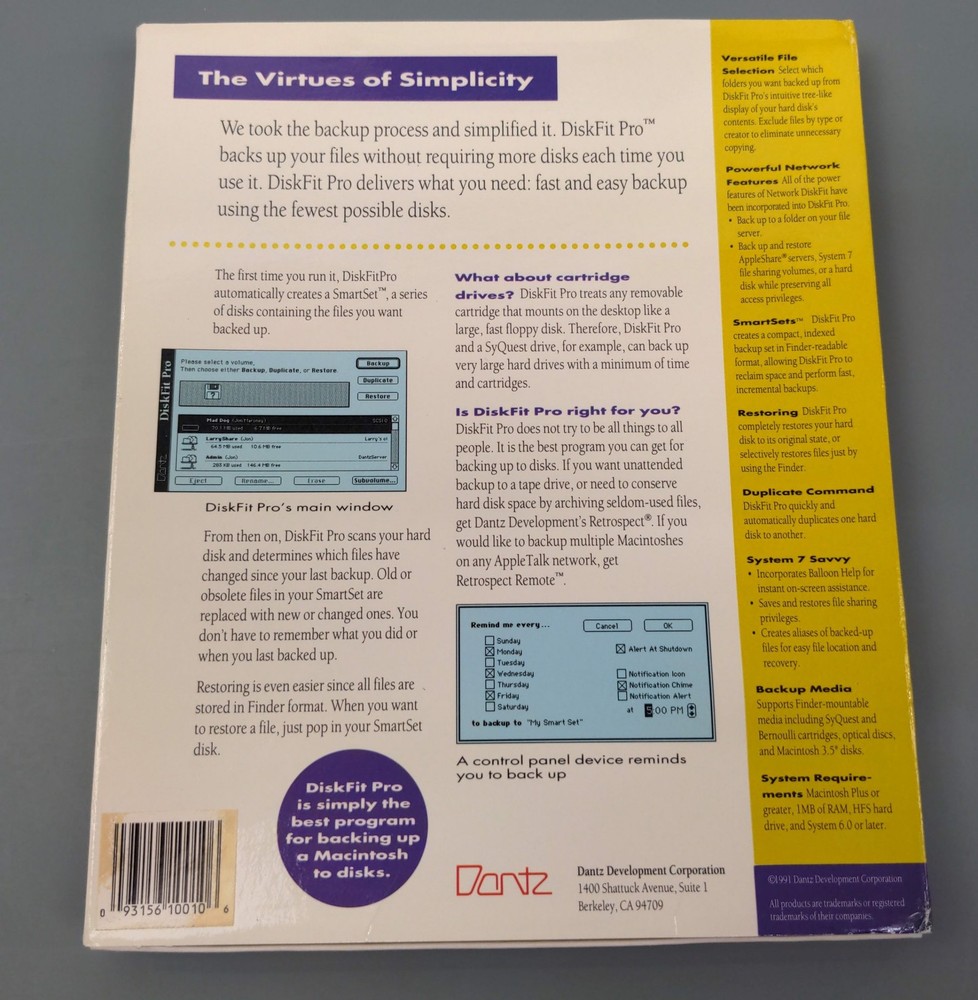 DiskFit PRO ~ Apple Mac Backup Software by Dantz