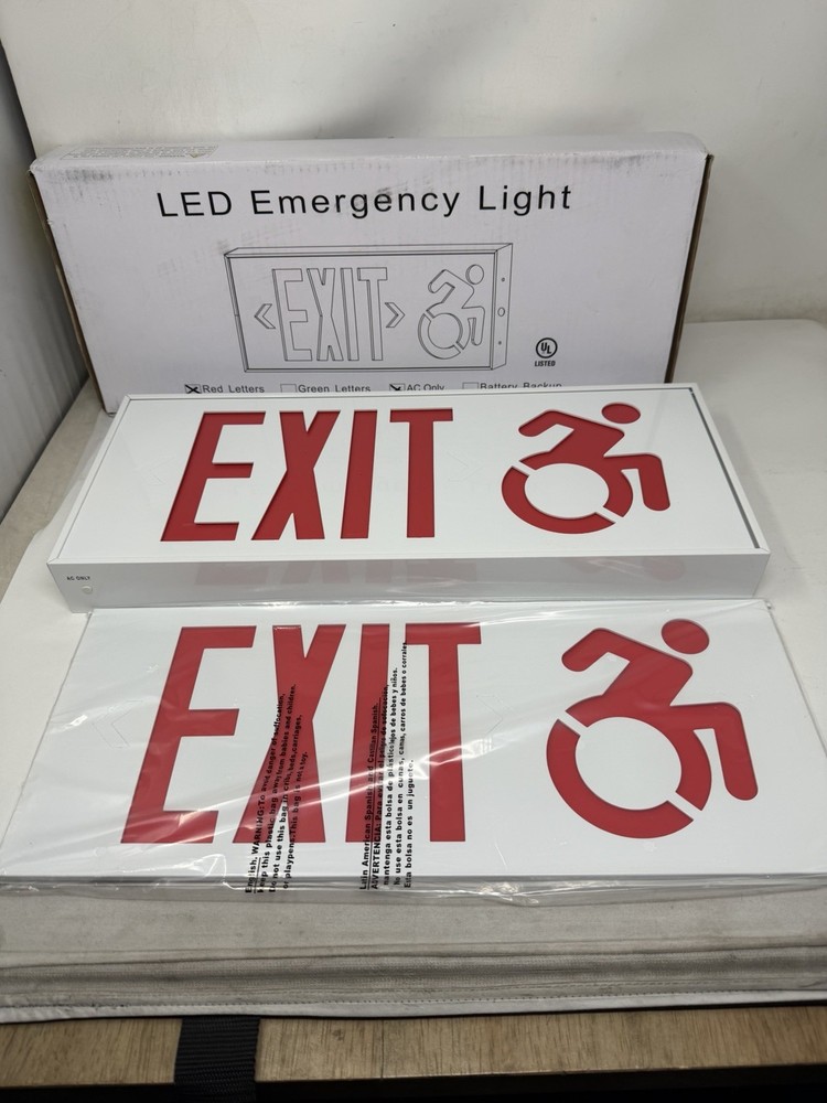 Compass Csaudr Led Exit Sign Ac-Only With Dynamic Accessibility Symbol, 120/277V