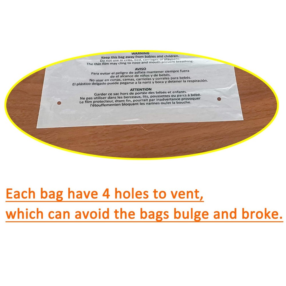 Belinlen 400 Count Combo Pack Warning 4 size (400 Count), clear
