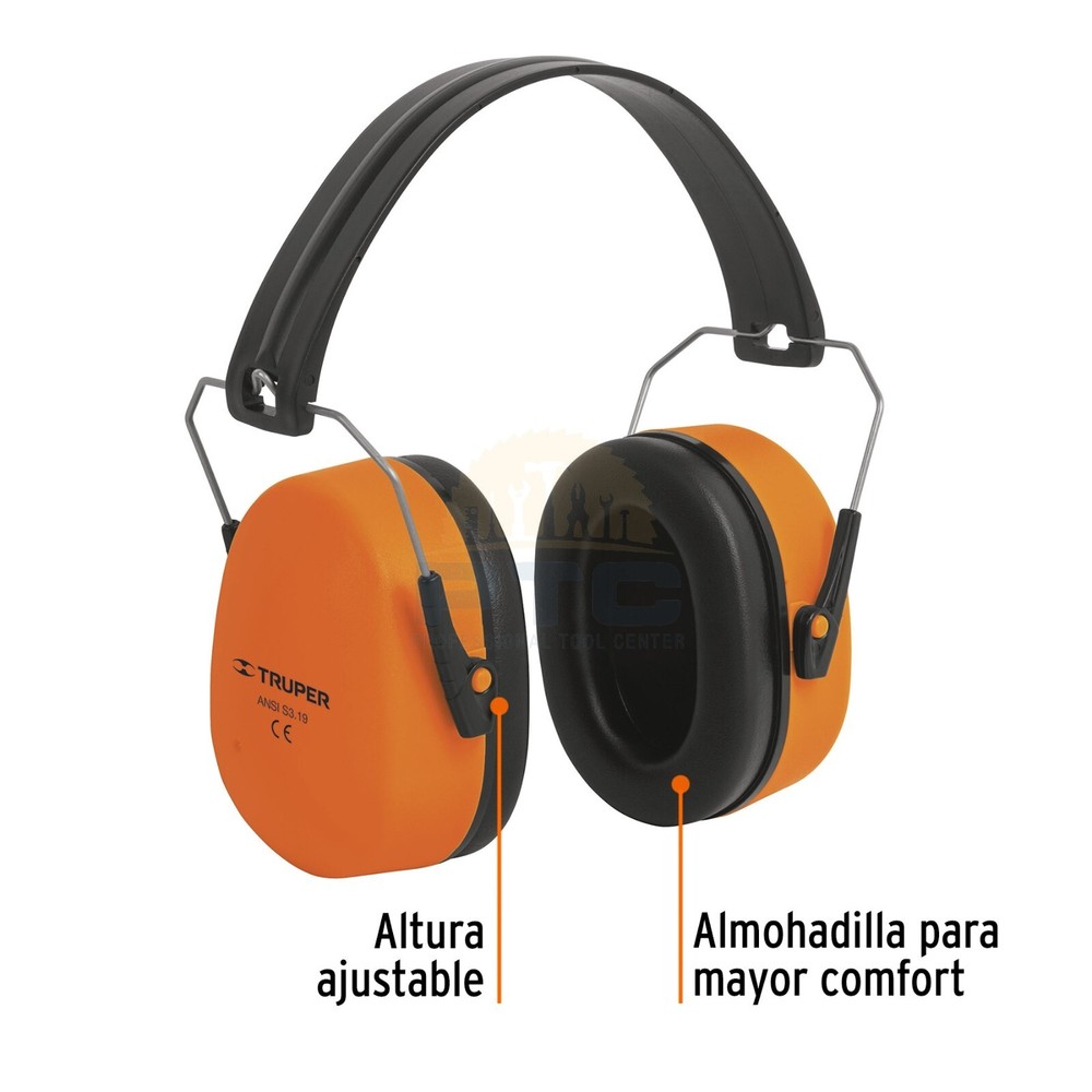 Truper OAJ-X Foldable, adjustable earmuff