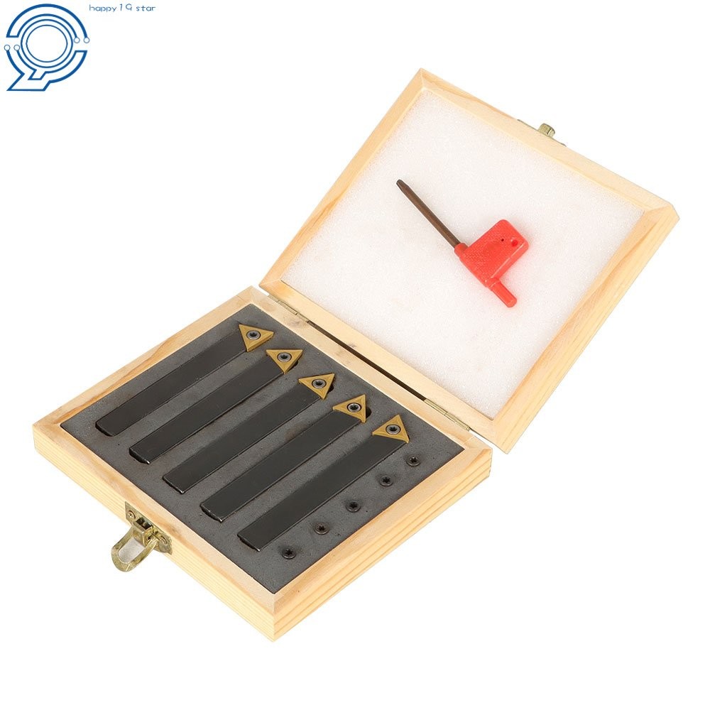 5 pack 1/2" Carbide Indexable Turning Tool Lathe Tool Bit With Carbide Inserts