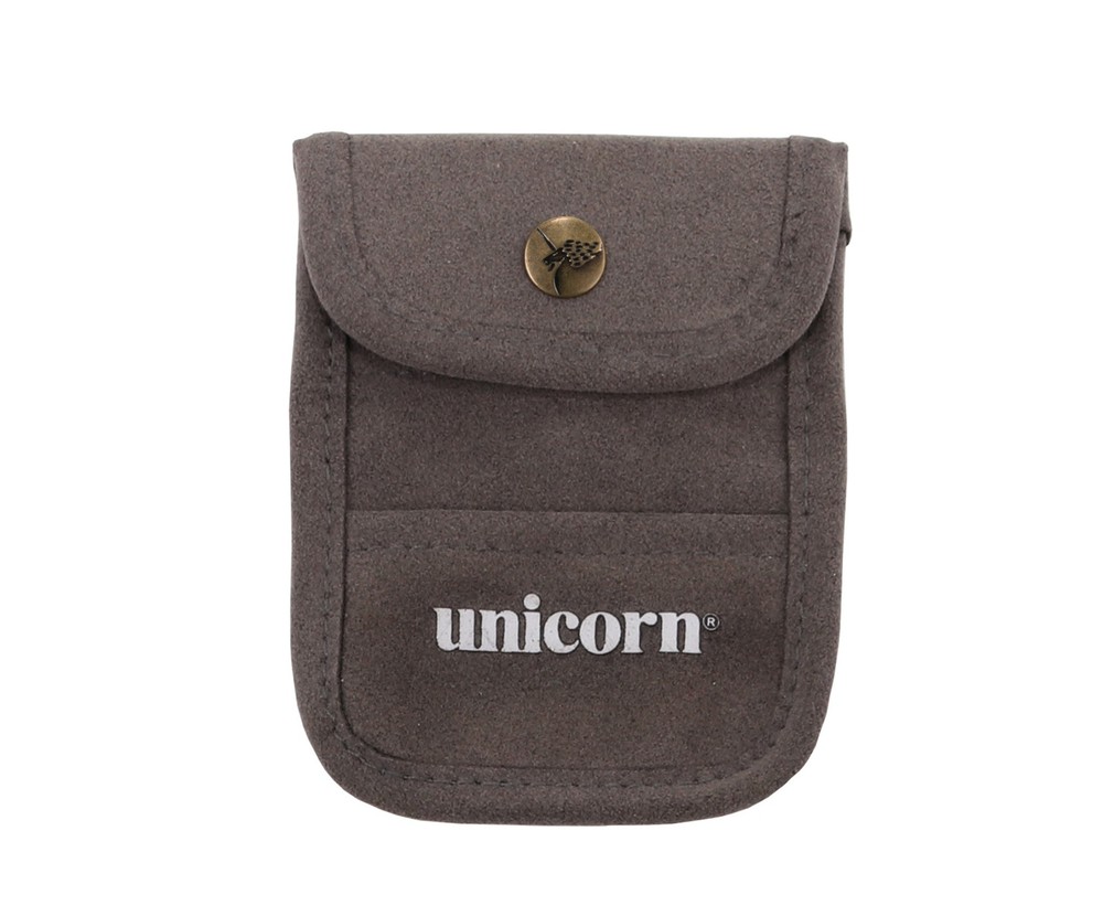 Unicorn Pouch Flocked Leather Grey