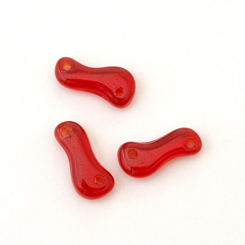 Lynx 2-Hole Ruby Bead 3mm x 10mm