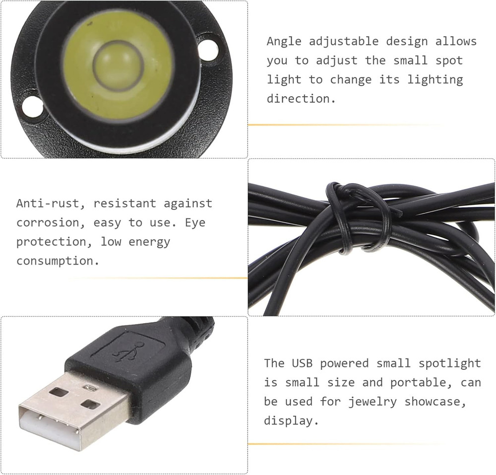Mini Showcase Small LED Spot Light Indoor USB Small LED Spotlight USB- Powered S