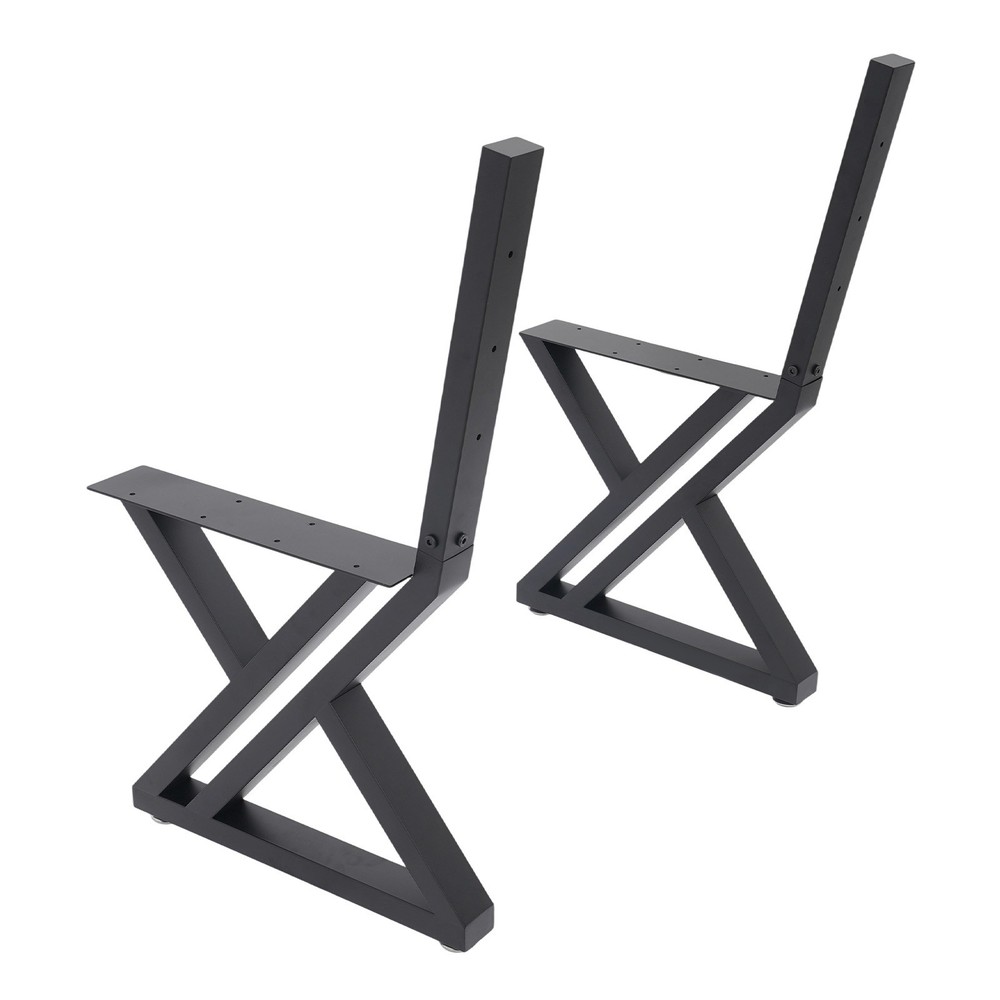 Bench Legs, 2PCS Bench Legs, Z-Shaped Bench Legs with Backrest Bracket