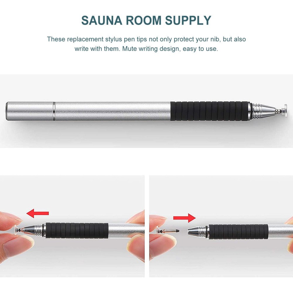 12 Pcs Screen Disc Touch Stylus Universal Replacement Tips Pen Travel