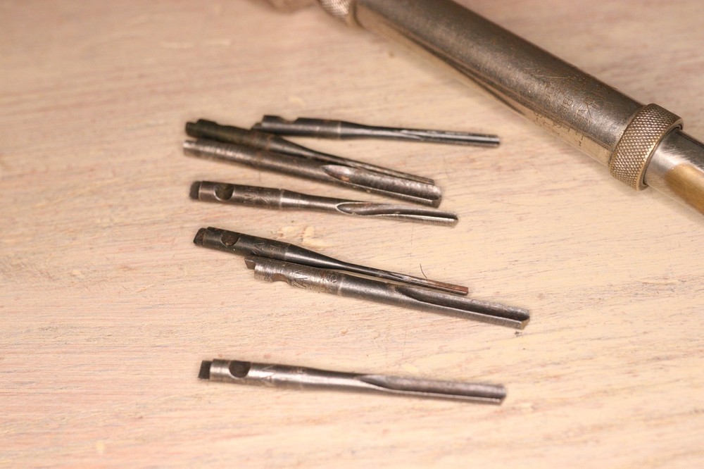 Vintage Yankee No. 41 North Bros Push Drill with 7 Bits Handle Bits USA Made