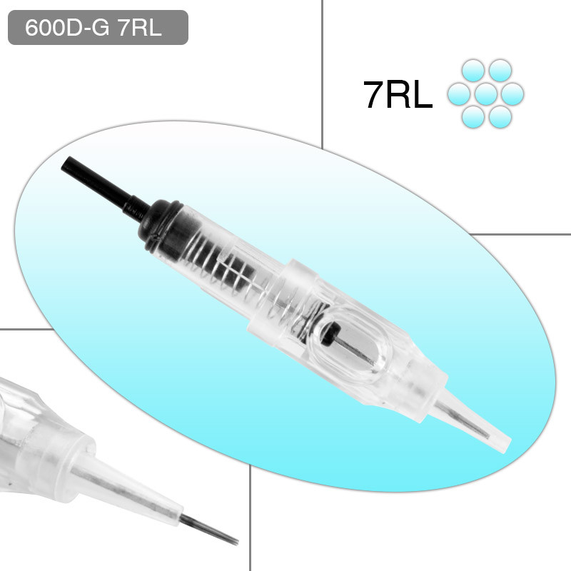600D-G Sterilized Tattoo Cartridge Needles Eyebrows Permanent Makeup 10pcs RL/RS