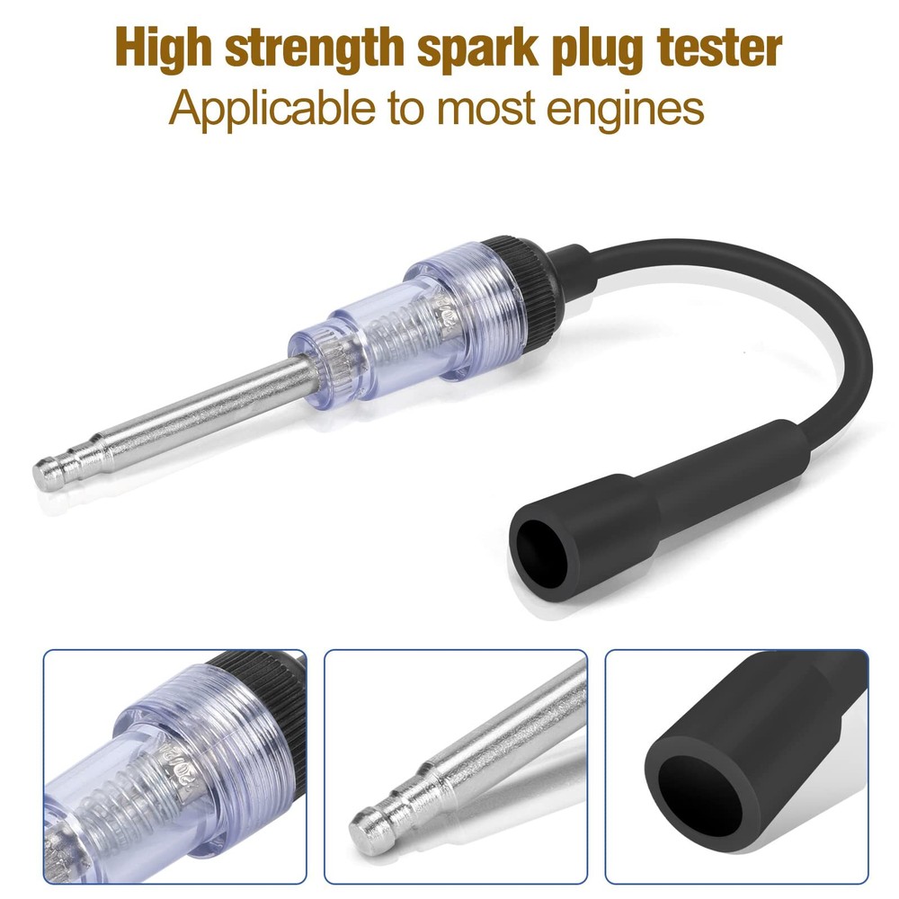 13pcs Compression Tester With Spark Plug Tester 300psi Engine Cylinder Compressi