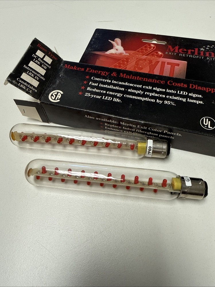 Lithonia Lighting Merlin LED Exit Retrofit Kit LRK DB 2 bulbs / package