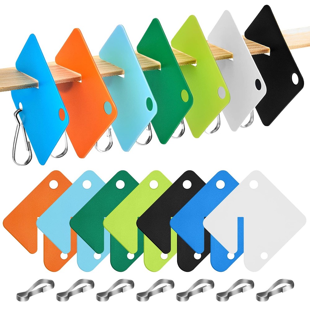 70 Sets Key Tags Blank Slotted Plastic White Ring Numbered Key Identify Tags ...