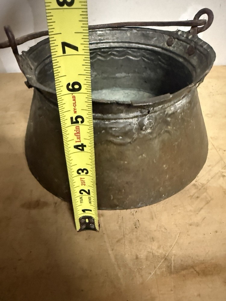 Antique Hand-Hammered Copper Pot