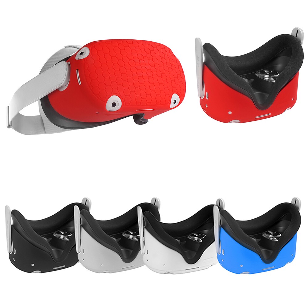 Silicone Front Protective Cover Sleeve for  Quest 2 VR Glasses Headset ##