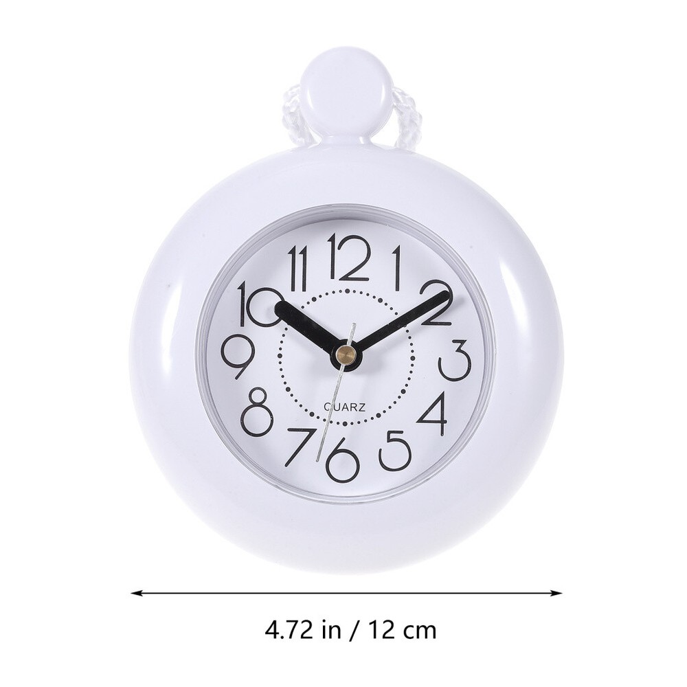 Bathroom Waterproof Wall Clock Digital Hanging Rope Rustic Decor Clocks