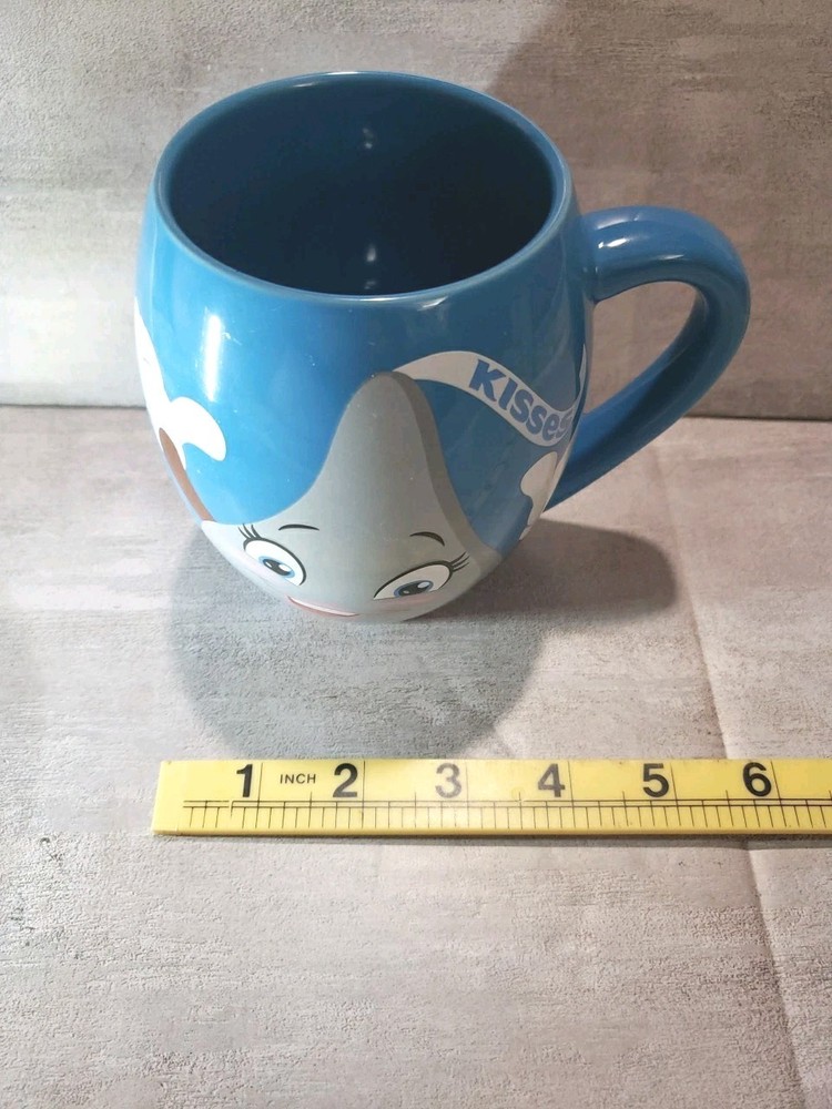 Hershey Chocolate World Kisses XO Face Mug Blue Oversized