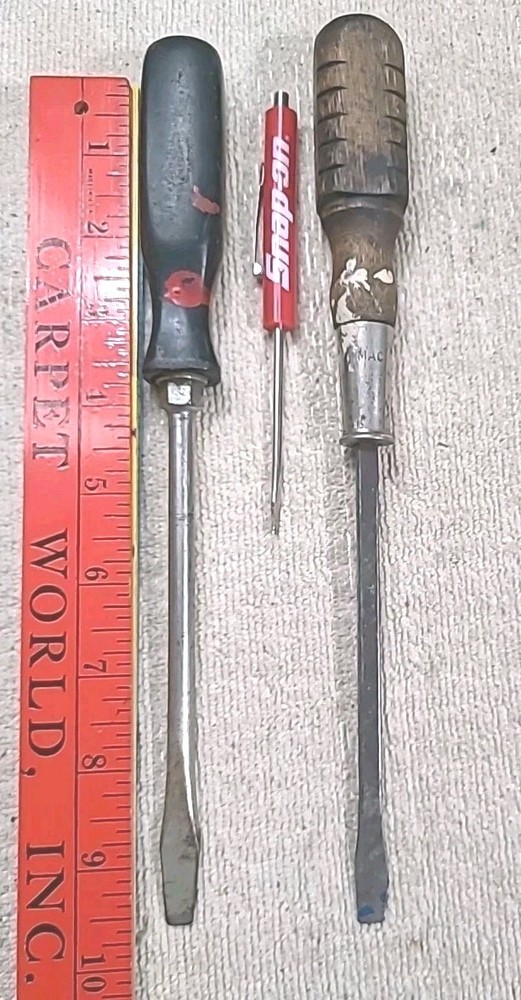 SNAP ON SSD6 FLAT & Pocket SCREWDRIVER, Mac Tools Wood Handle Tool Set