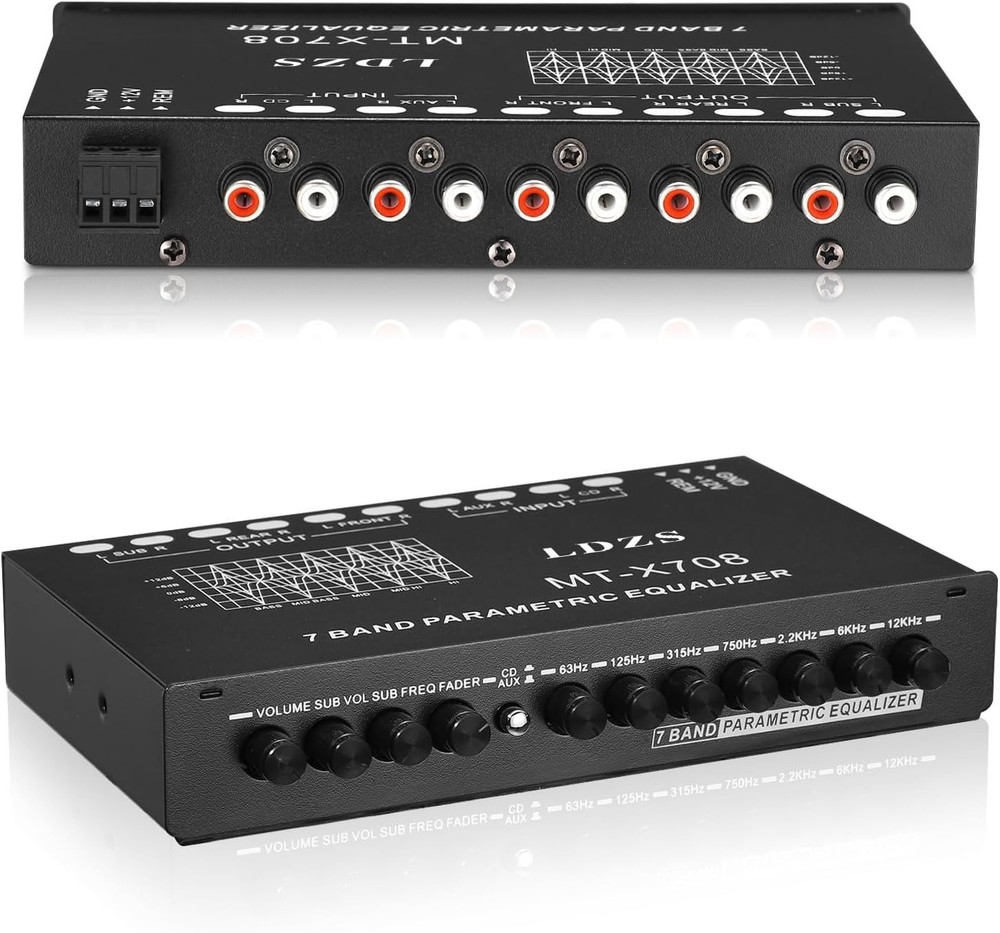 7-Band Graphic Equalizer with Front/Rear/Sub Outputs for Ultimate Sound Control