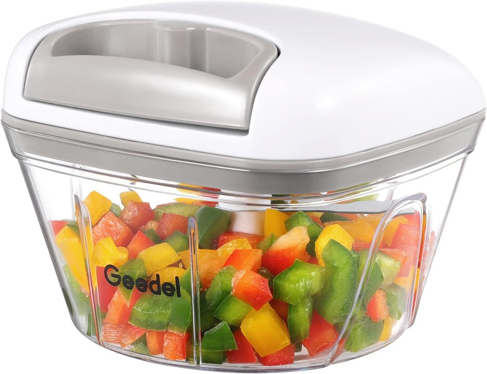 Manual Food Processor Vegetable Chopper Hand Pull Salsa Maker Cutter Chopper 2cu