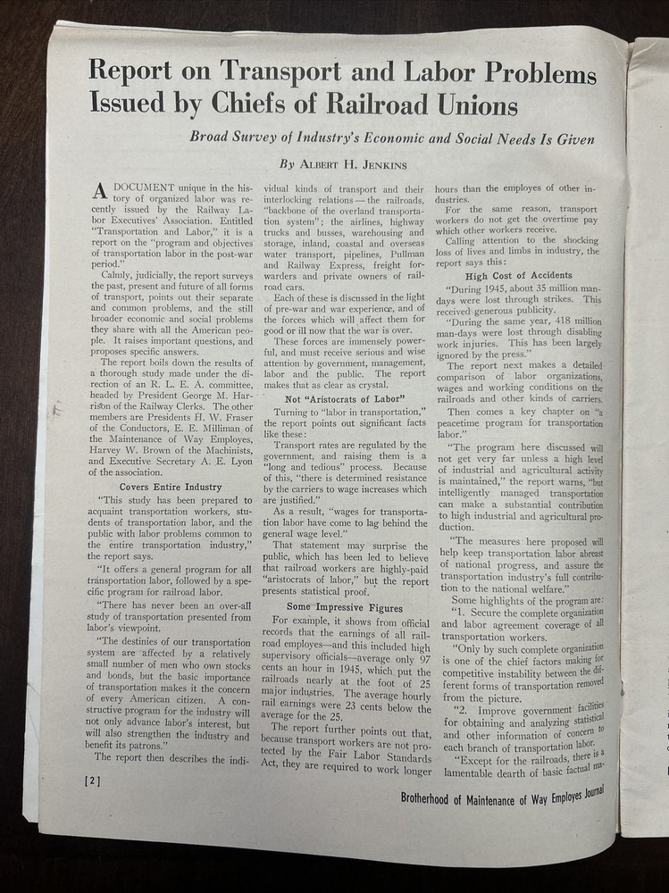 Railway Journal Magazine Dec 1946