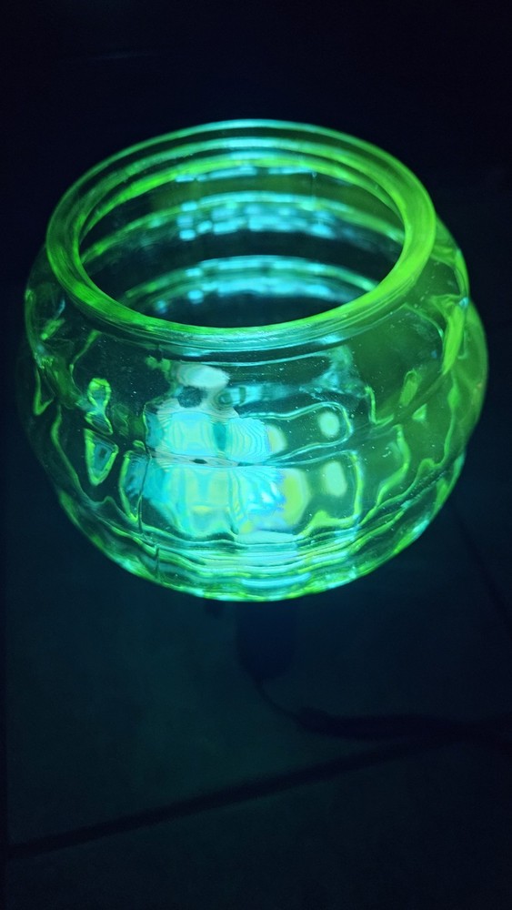 Beautiful Uranium Glass Fish Bowl