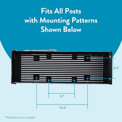 Architectural Mailboxes 8760B-10 Carlisle Postmount Mailbox, Medium, Black