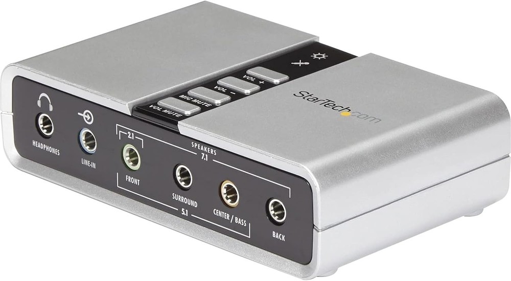 StarTech 7.1 USB Sound Card External SPDIF Audio Silver