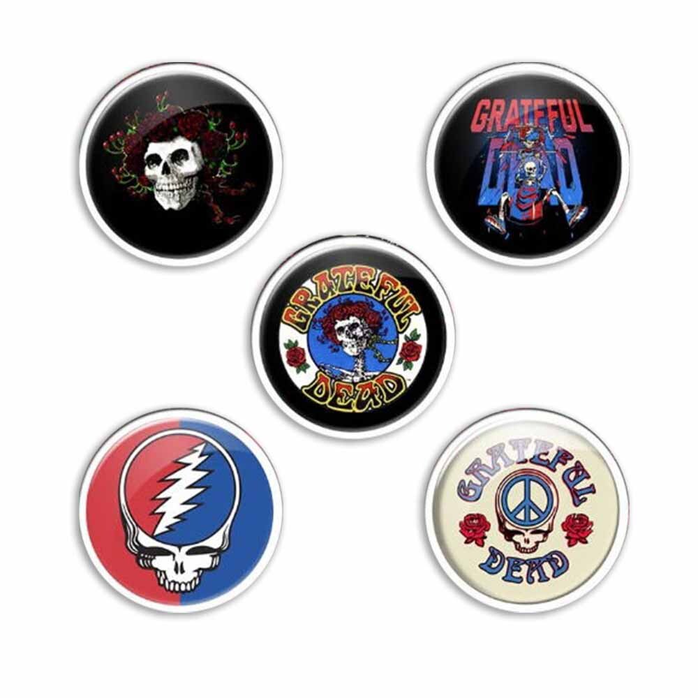 Grateful Dead Button Badge Set (Set of 5)