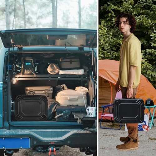 Starlink Mini Case-Durable PU Case with Custom Grooves Shoulder Strap & Handle