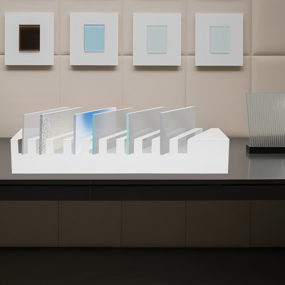 Small Tile Display Rack, Countertop 10 Slots Tile Display Stand, Tile Display