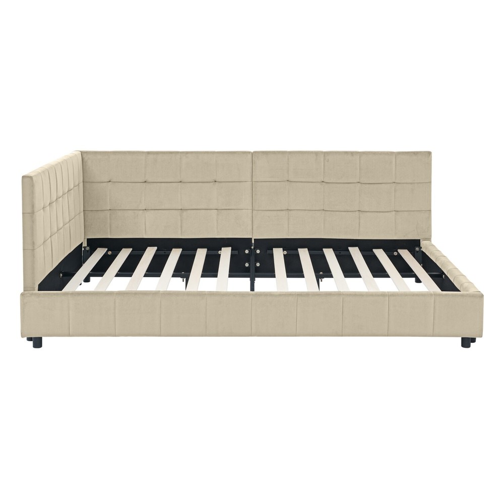 Full Size Daybed Upholstered Bed Frame Sofa Bed for Bedroom Multiple Colors US