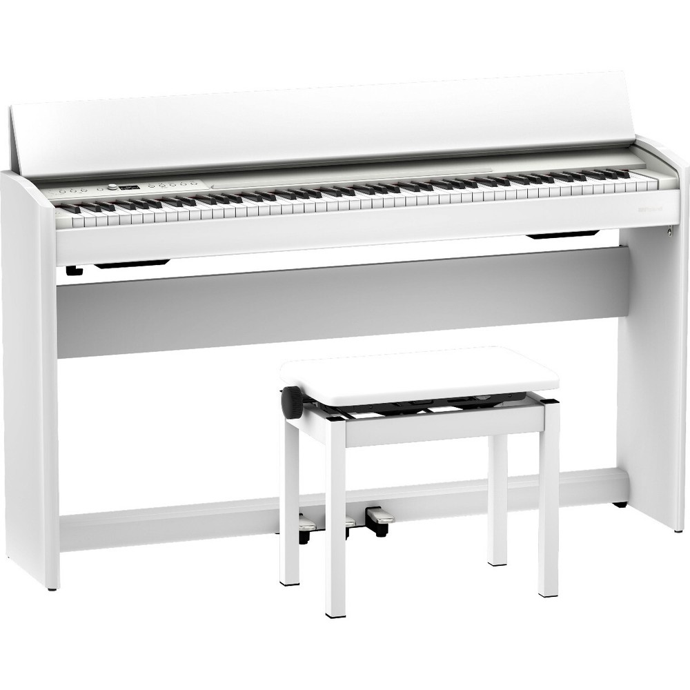Roland F701 Digital Piano - White COMPLETE HOME BUNDLE