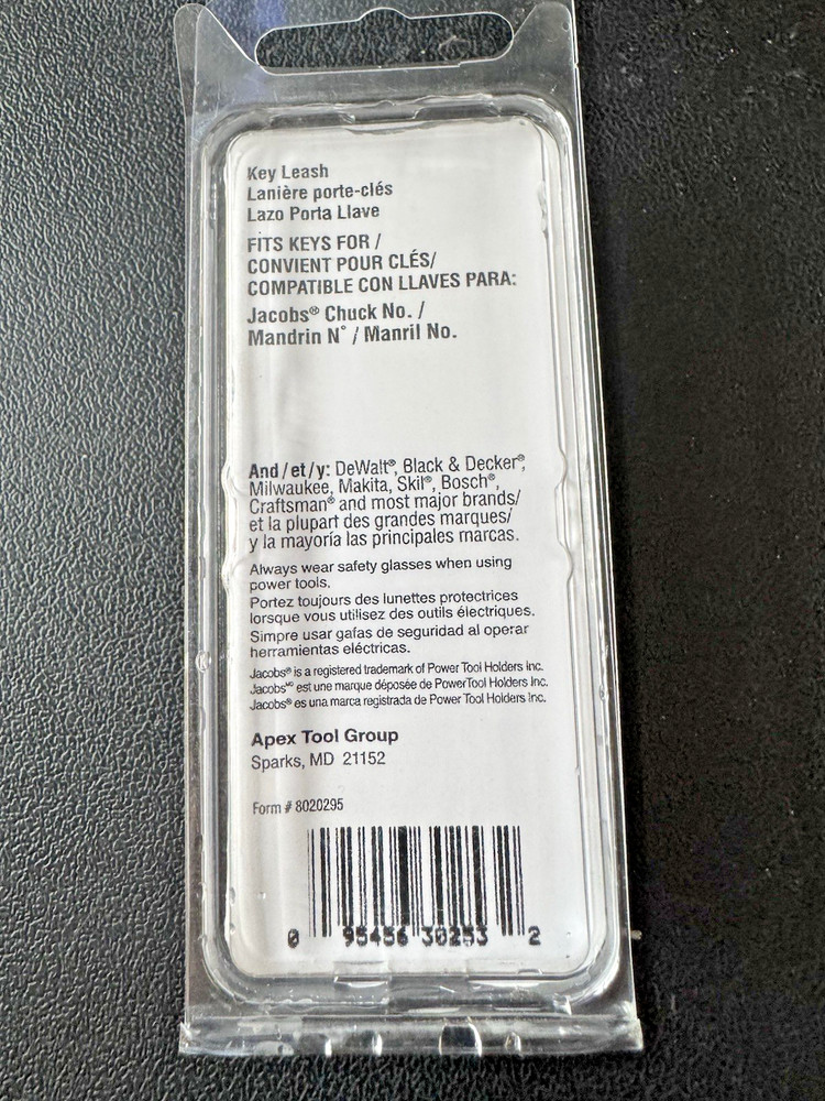 Jacobs Drill Universal Chuck Key Holder #30253 - NEW