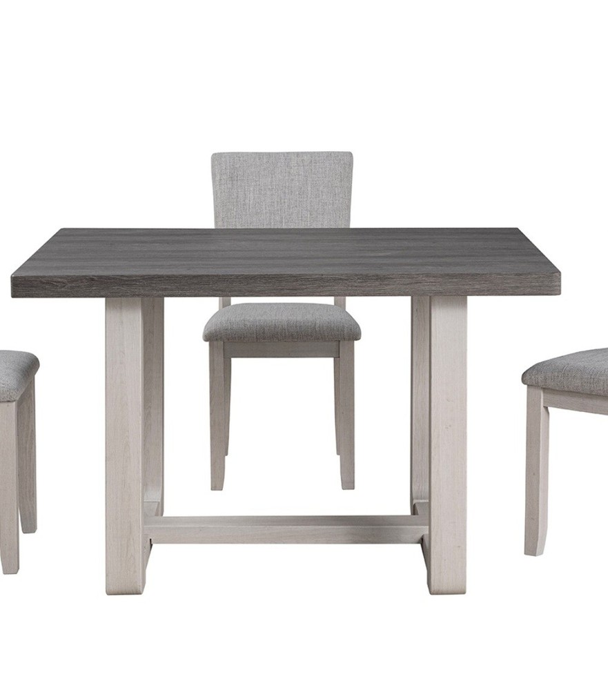 Transitional Style Dining Table 1pc Dining Room Furniture Gray Rectangle Shape