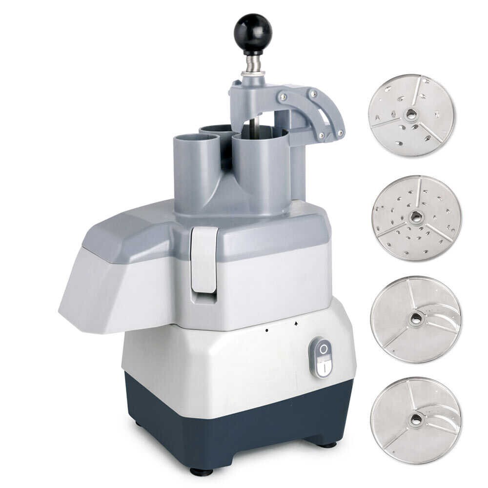 Continuous Feed Food Processor Vegetable Cutter with 4 Discs - 1 HP