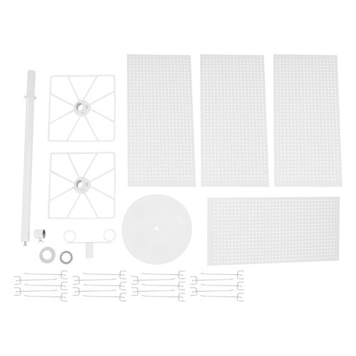 Display Stand, Perforated Panel Display Stand, 4-Sided Revolving Display Stand