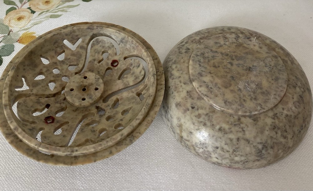 Soapstone Incense burner Or Trinket Box