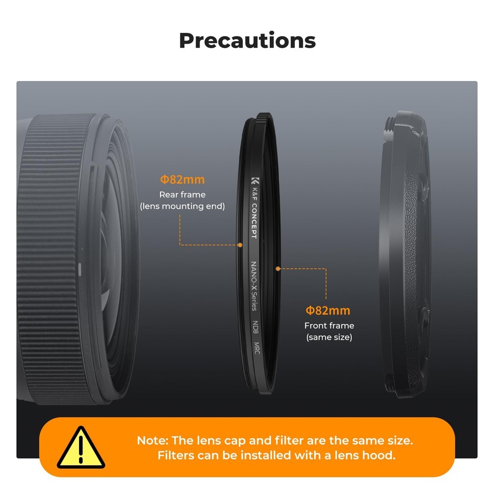 52mm ND64 Lens Filter 6-Stop Fixed Neutral Density Filter 28 Multi-Layer Coat...