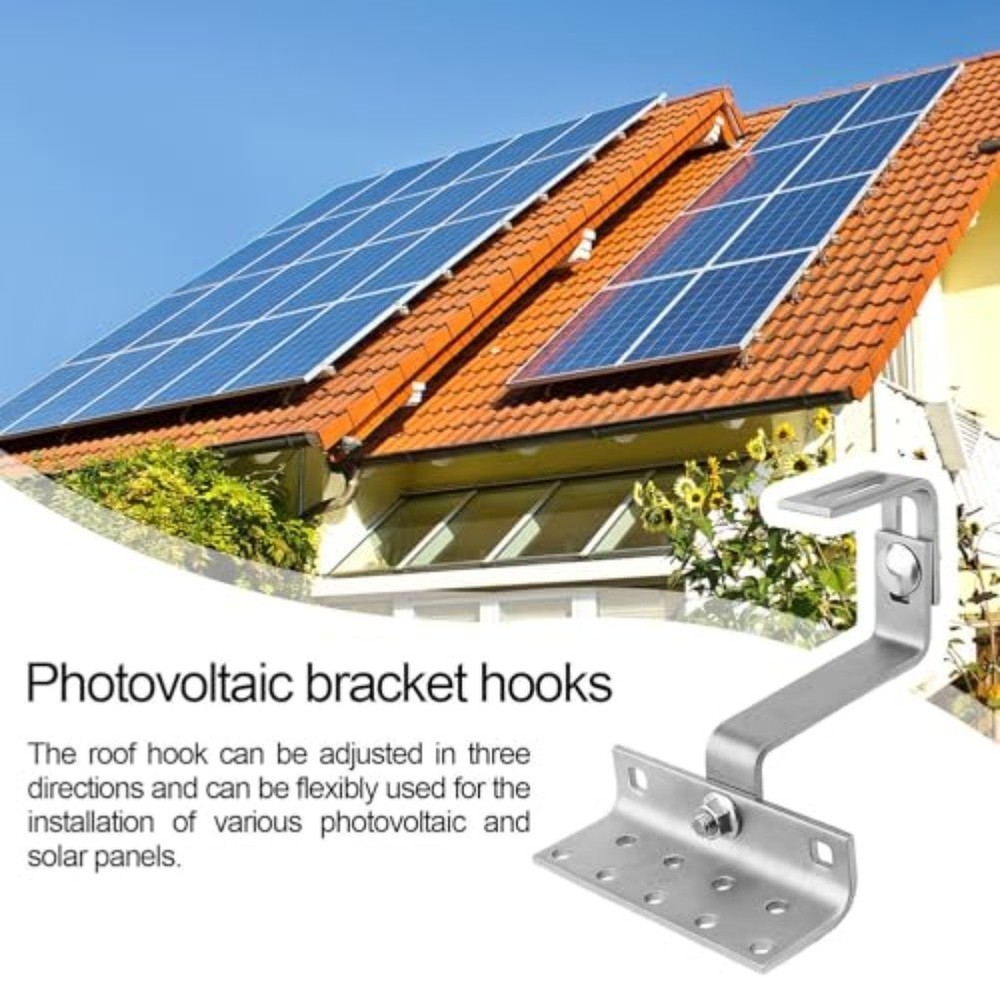 For Easy Install Stainless Steel Solar Panel Mounting Hook Adjustable Design