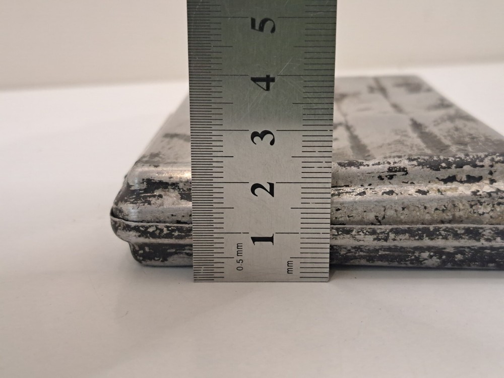 Vintage old metal cigarette case for restoration