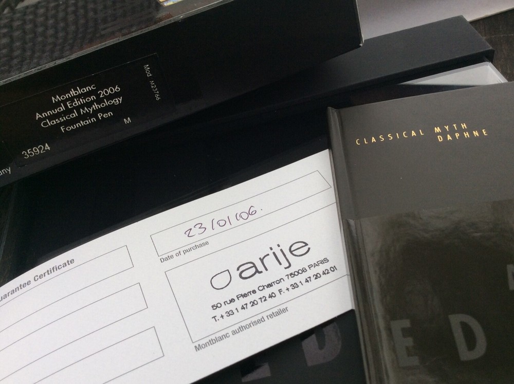 Montblanc Box Annual Edition Classical Myth Daphne Box full set NO PEN