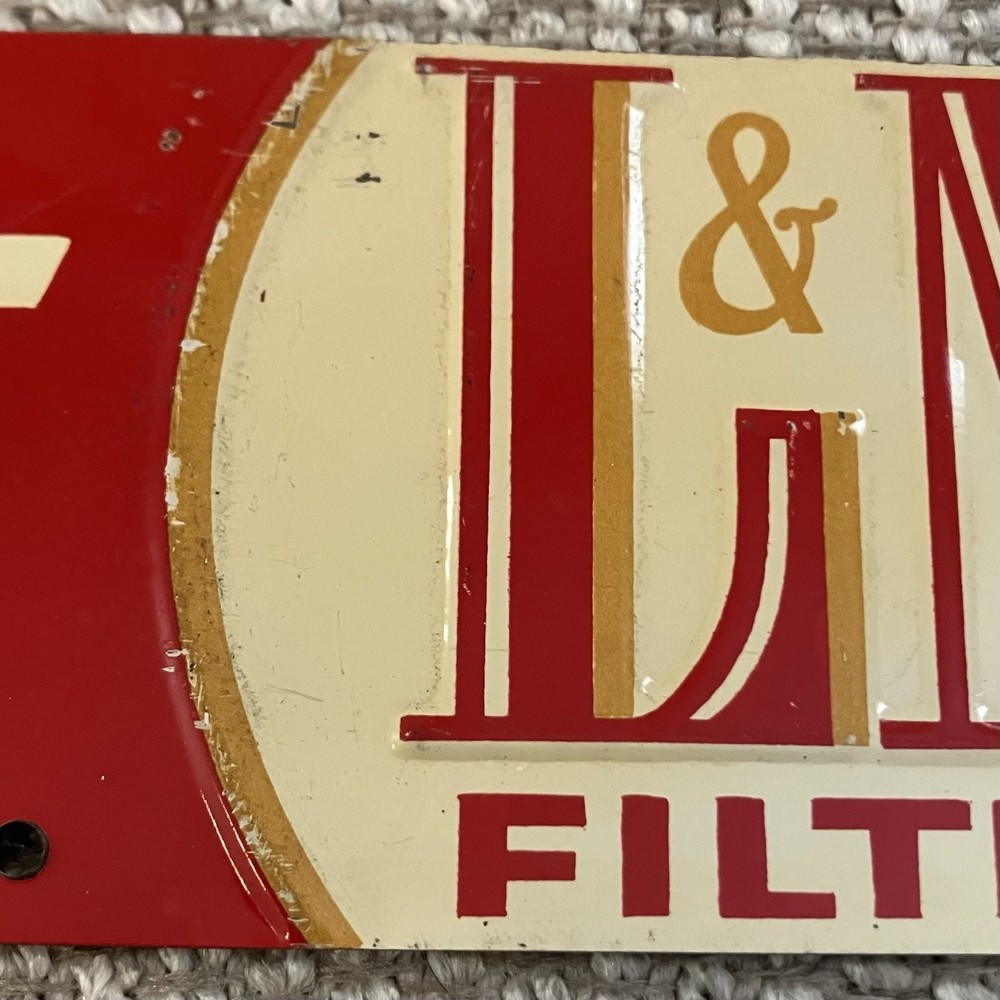 Antique L&M Filters Sign