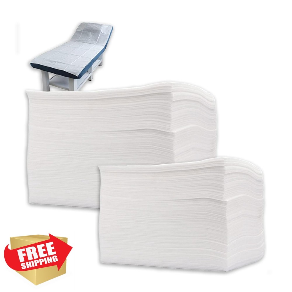 YEEOZOE 200PCS Disposable Massage Table Sheets White 71"x31"