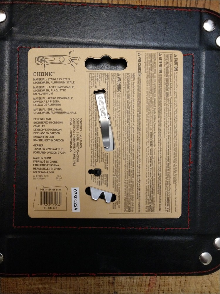 Gerber Chonk Multi-Tool Prybar 2 Screwdrivers Wire Stripper Nail Puller Bottle
