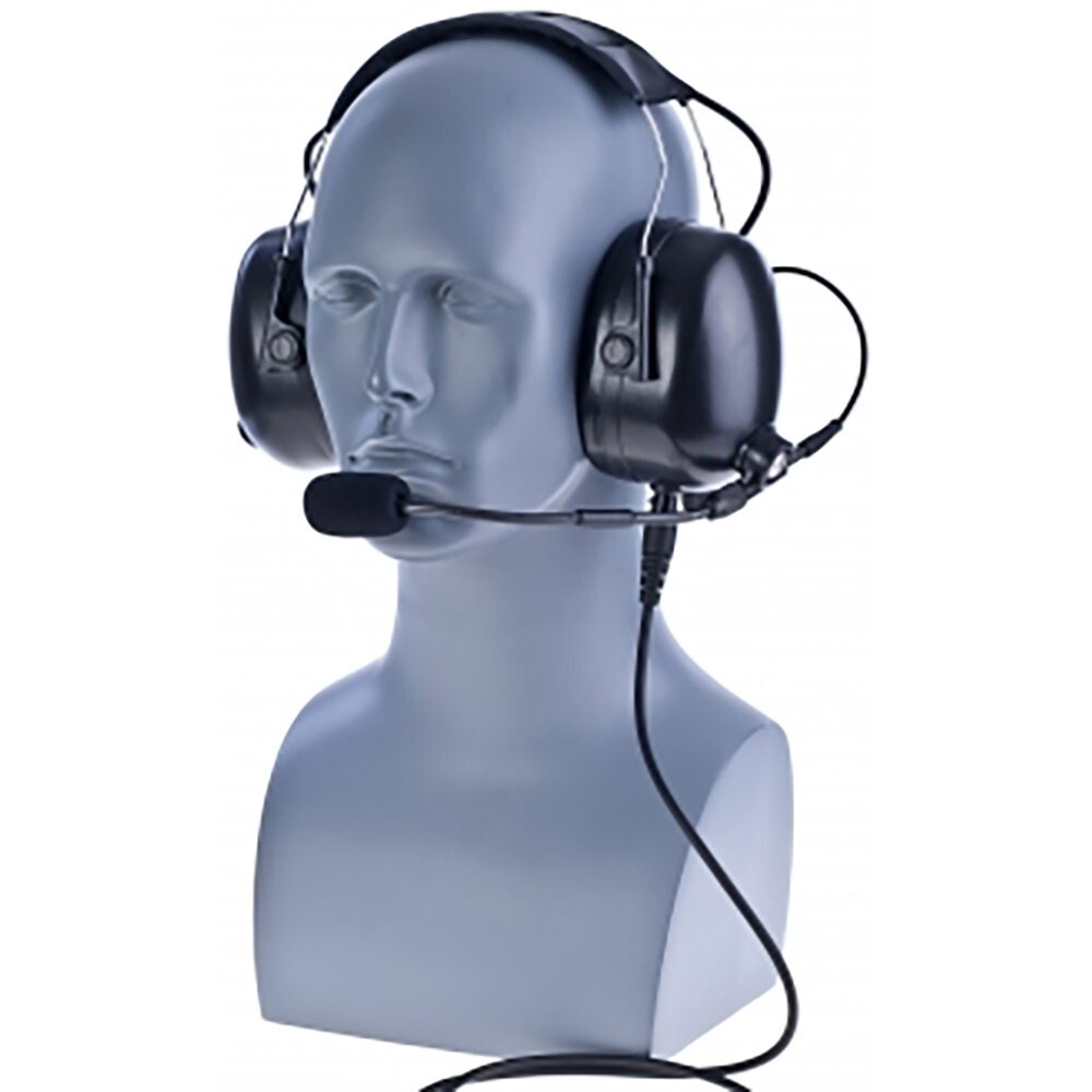 Impact PDM-2 Heavy Duty Duall Muff Headset with Replaceable Cable for Motorola