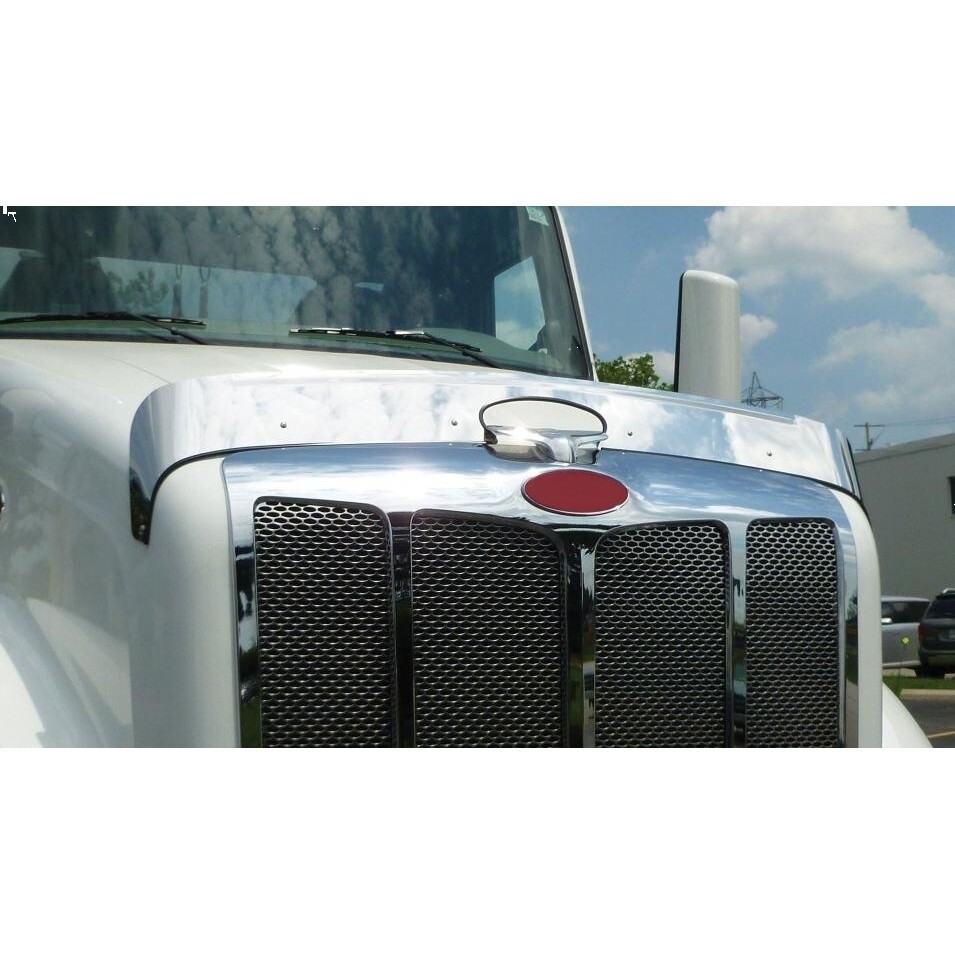 Bug Shield Deflector for 2013-2021 Peterbilt 579 - Stainless Steel