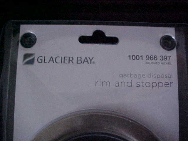 GLACIER BAY GARBAGE DISPOSAL RIM & STOPPER-NEW
