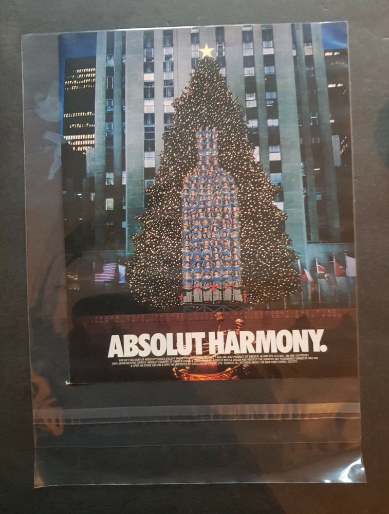 Absolut Vodka Vintage Print Ad 1994 Absolut Harmony