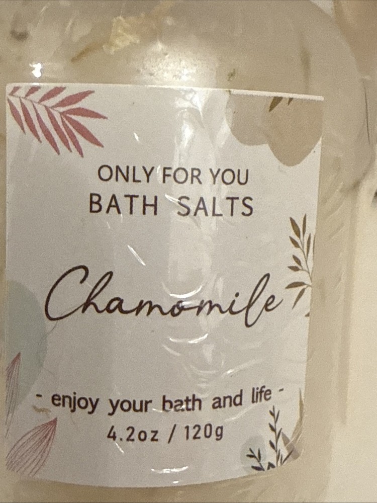 Chamomile Bath Salt 4.2 Oz with Spoon