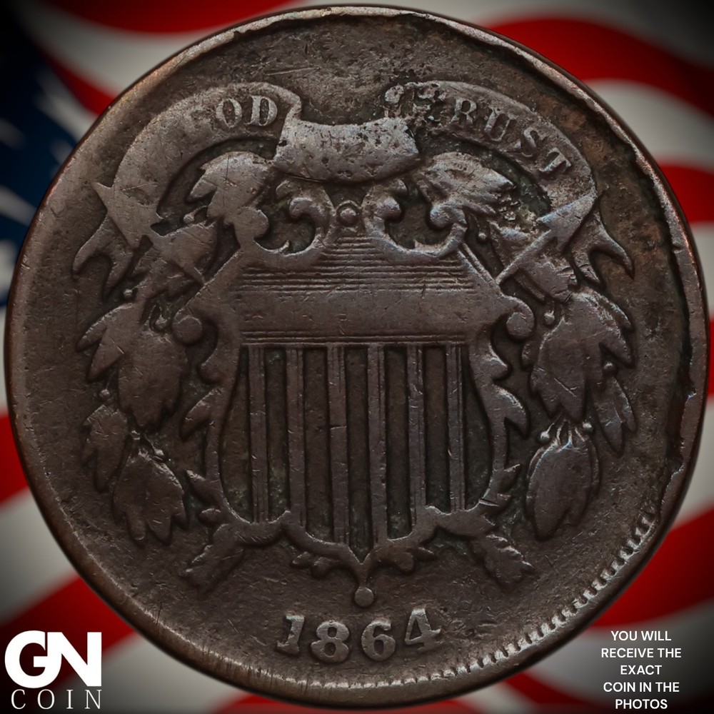1864 2 Cent Piece Z9837